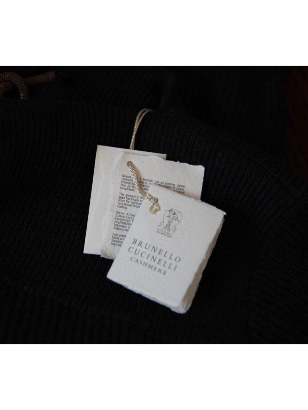 Brunello Cucinelli Cashmere Sweater Monili Chain Cold Shoulder Top Knit Gray S - Picture 10 of 12
